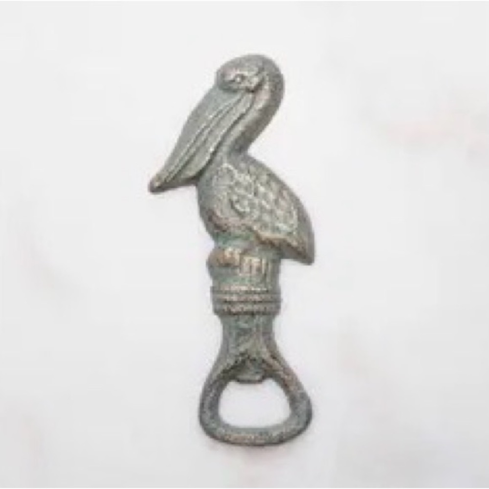 Pelican-Shaped Bottle Opener in Silver Finish